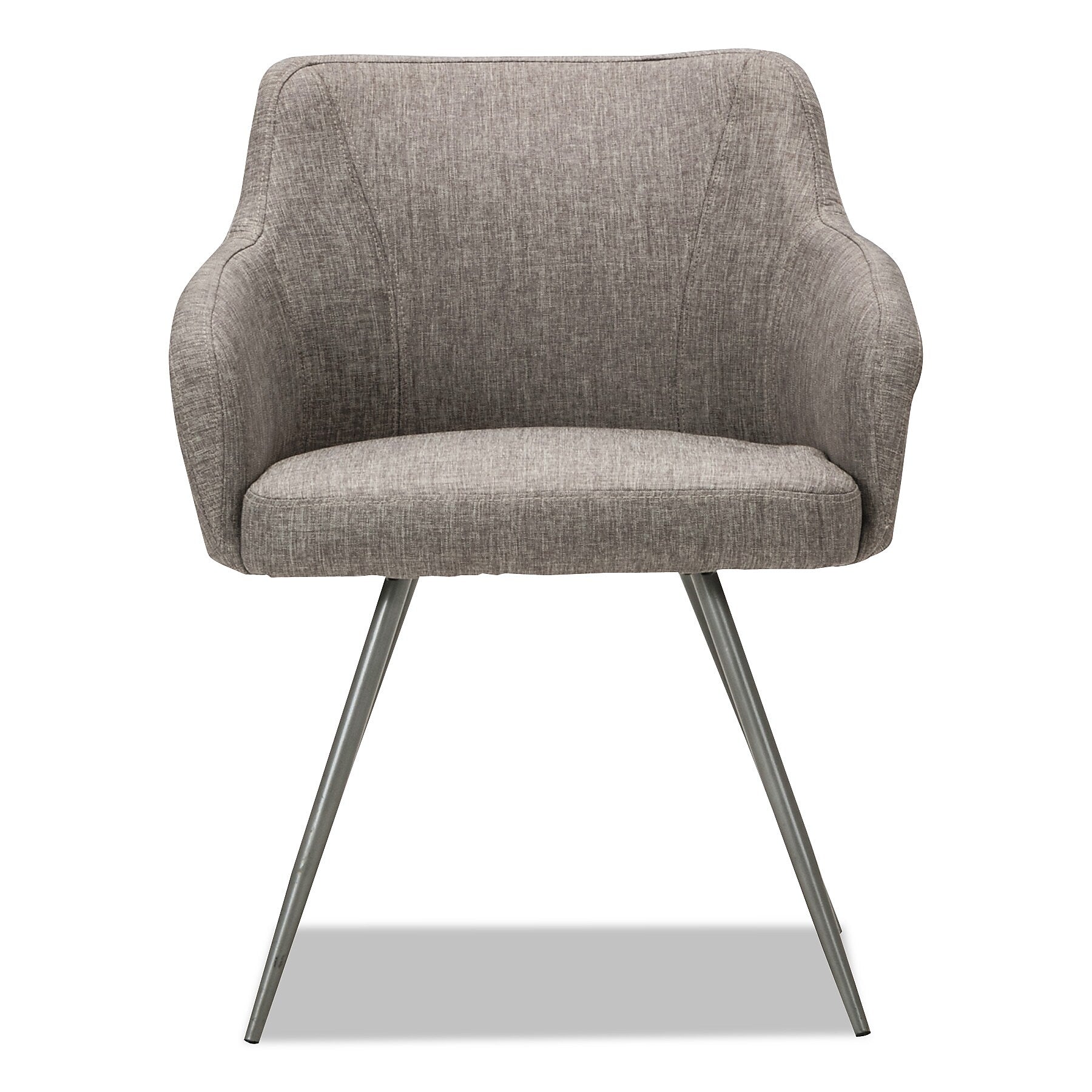 Alera® Captain Series Fixed Arm Fabric Computer and Desk Chair, Gray Tweed (CS4351)