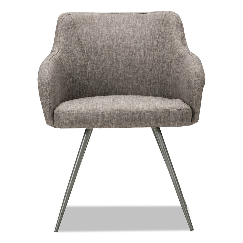 Alera® Captain Series Fixed Arm Fabric Computer and Desk Chair, Gray Tweed (CS4351)