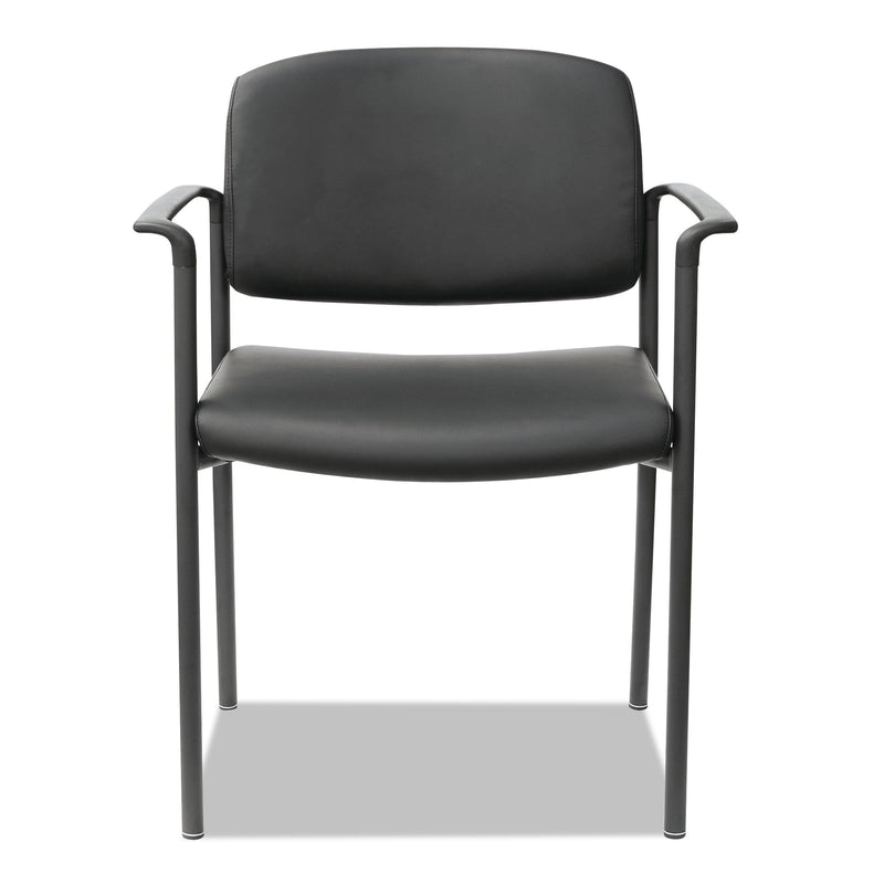 Alera® Sorrento Series Fixed Arm Faux Leather Computer and Desk Chair, Black (ALEUT6816 )