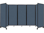 Versare The Room Divider 360 Freestanding Folding Portable Partition, 82"H x 168"W, Ocean Fabric (1182515)