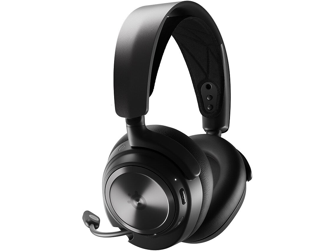 SteelSeries Arctis Nova Pro Wireless Active Noise Canceling Bluetooth Stereo Gaming Over-the-Ear Headset, Black (61521)