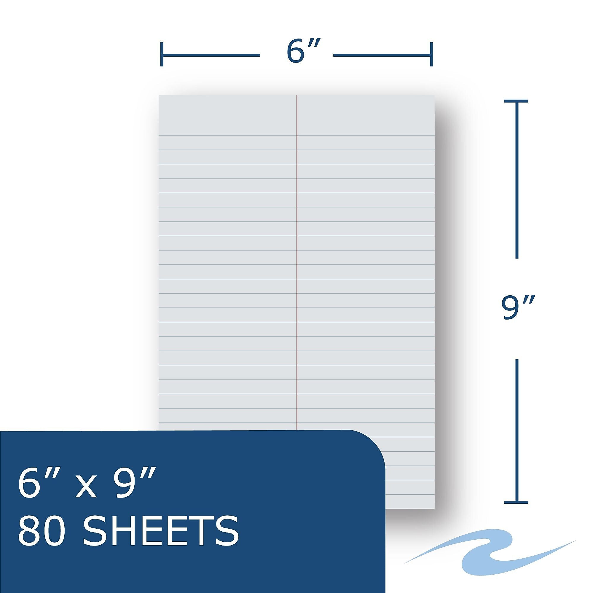 Roaring Spring Enviroshades Steno Notebook, 6" x 9", 80 Sheets/Pad, Gregg Ruled, Recycled Gray Paper, 4 Books/Pk (12274)