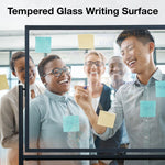 Excello Global Products Glass Mobile Dry-Erase Whiteboard, Aluminum Frame, 48" x 32" (EGP-HD-0552)