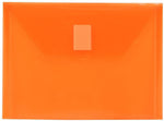 JAM Paper Premium Plastic Document File, Orange, 3/Pack (920V0ORX3)