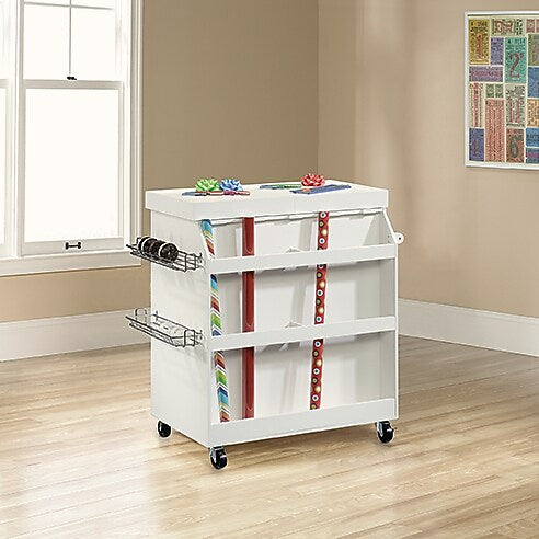 Sauder Craft Pro Series Craft Cart, White (417047)