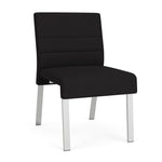Lesro Waterfall Fabric Guest Chair, Armless, Open House Black/Silver (WF1102.SSV-01OHBK)