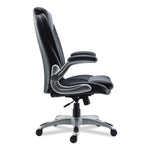 Alera® Leithen Series All Adjustable Arm Leather Computer and Desk Chair, Black (ALELT4249)