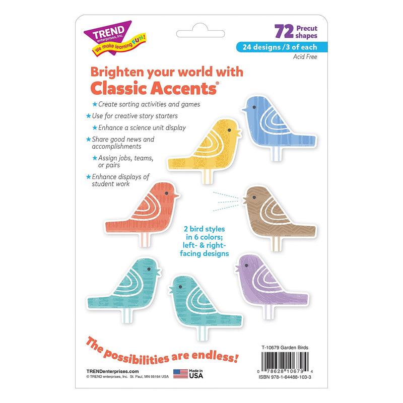 TREND Garden Birds Classic Accents Variety Pack, 216/Bundle (T-10679-3)
