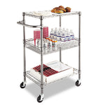 Alera 2-Shelf Wire Utility Cart, Anthracite Black (ALESW342416BA)