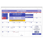 2025-2026 AT-A-GLANCE 11" x 8" Academic Monthly Desk or Wall Calendar, Purple/Red (SK16-16-26)