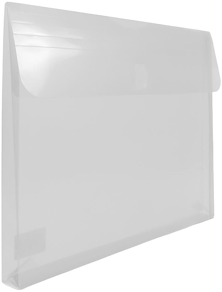 JAM Paper Premium Plastic Document File, Letter, Clear, 3/Pack (218V1CLX3)