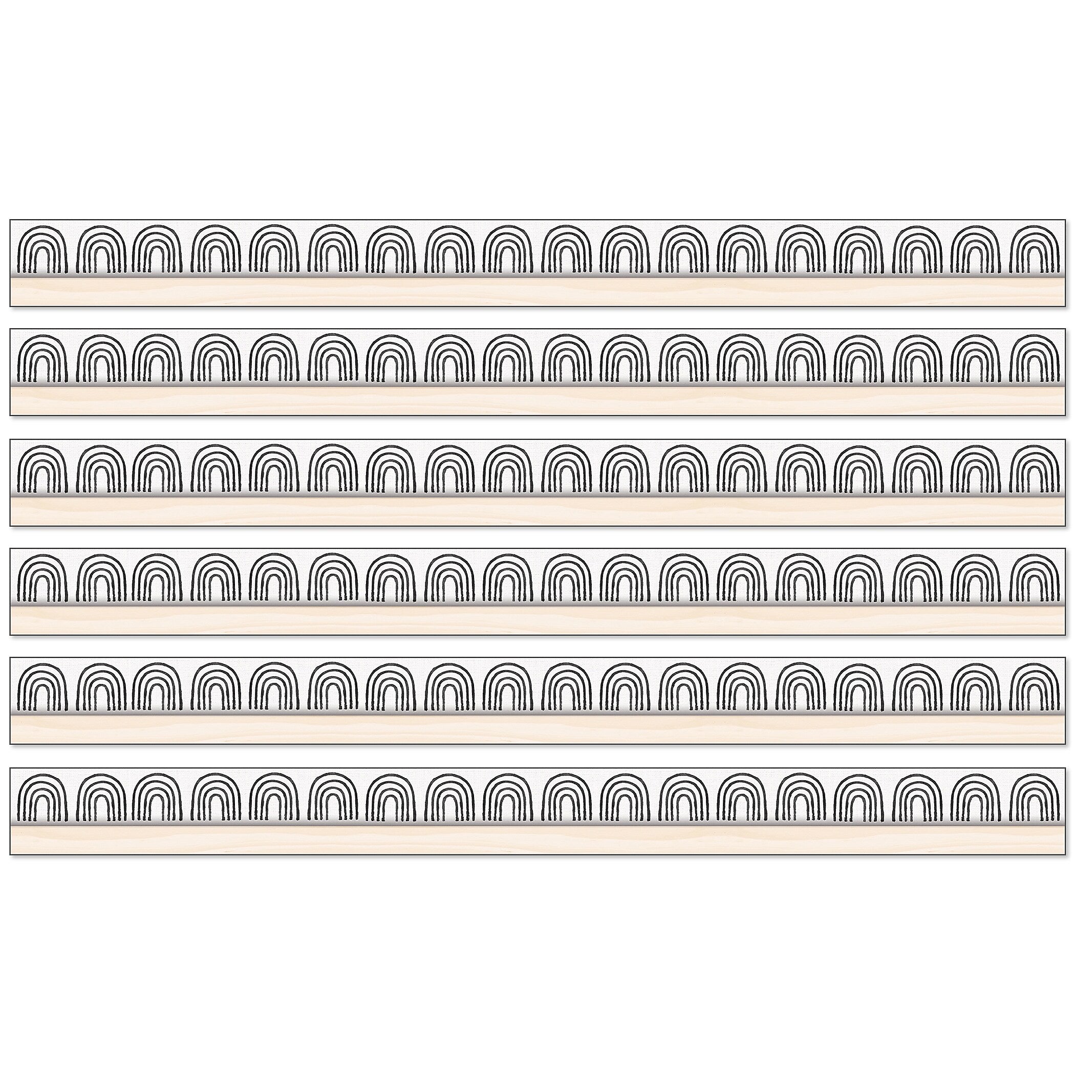 Happily Ever Elementary Creatively Inspired Straight Borders, 3" x 3', Rainbow, 6/Bundle (CD-108502-6)