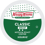 Krispy Kreme Classic Decaf Coffee, Medium Roast, Keurig K-Cup Pods, 24/Box (06111)