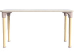 Flash Furniture Bright Beginnings Hercules Rectangular Table, 47" x 24", Height Adjustable, White/Beech (MK-ME088026-GG)