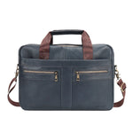 SaharaCase Leather Briefcase, Laptop Compatible, Oxford Blue (LT00084)