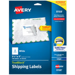 Avery TrueBlock Inkjet Shipping Labels, 3-1/2" x 5", White, 100 Labels/Pack (8168)