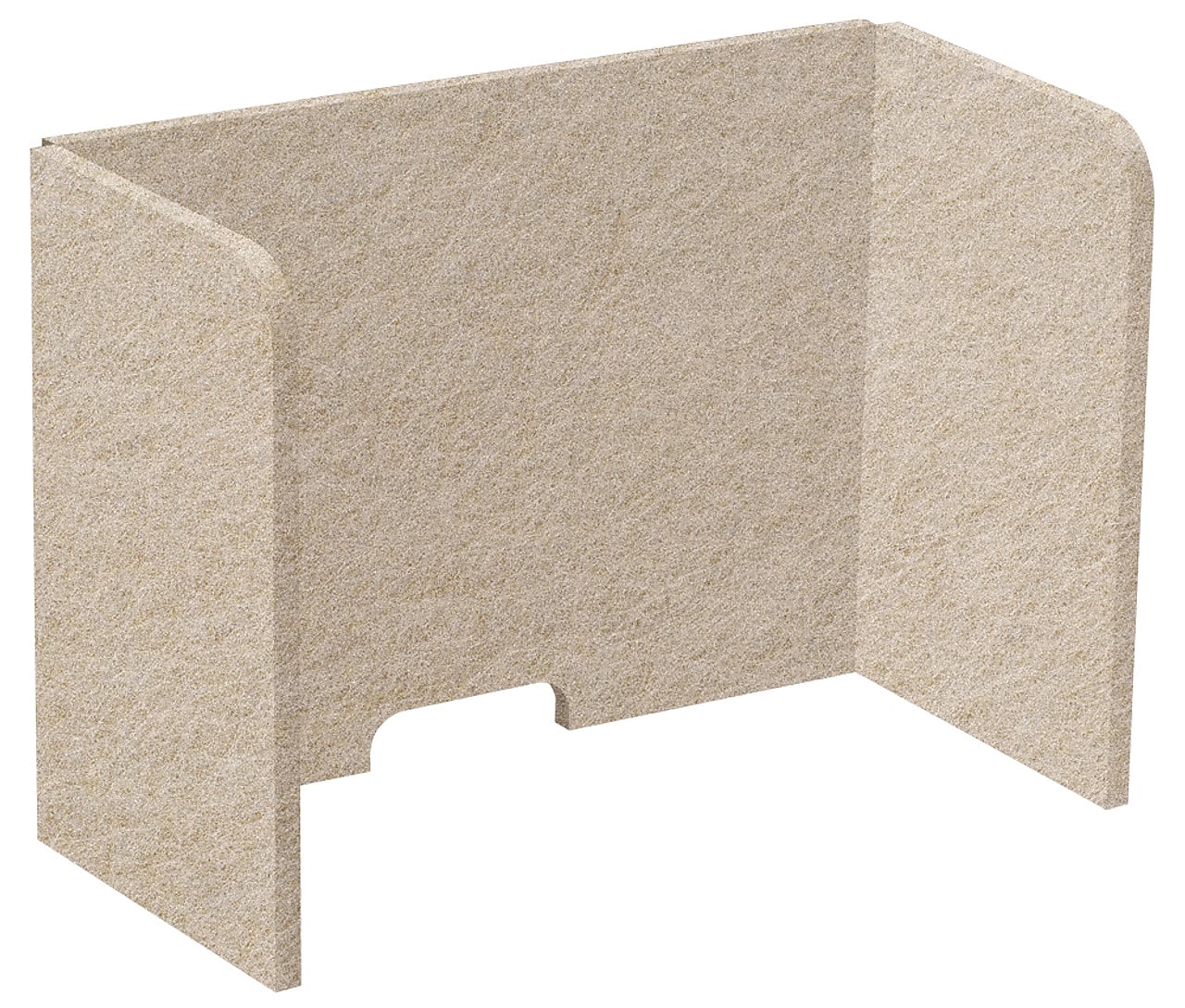 Versare SoundSorb Foldable Fabric Freestanding Privacy Panel, 18"H x 24"W, Beige (DS7826123-1)
