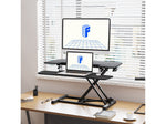 FlexiSpot M7 Series 35"W Manual Rectangular Adjustable Standing Desk Converter, Black (M7-E-35B)