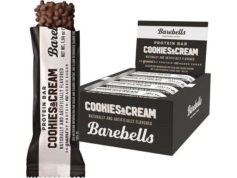 Barebells Gluten Free Cookies & Cream Protein Bar, 1.94 oz., 12 Bars/Box (B1020-USA)