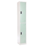 AdirOffice 72"H 2-Tier Misty Green Storage Locker (ADI629-202-MGRN-DL)