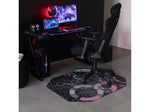 Anji Mountain Rug'd Refracted Carpet & Hard Floor Gaming Chair Mat, 36" x 48", Gray/Purple (AMB9113)