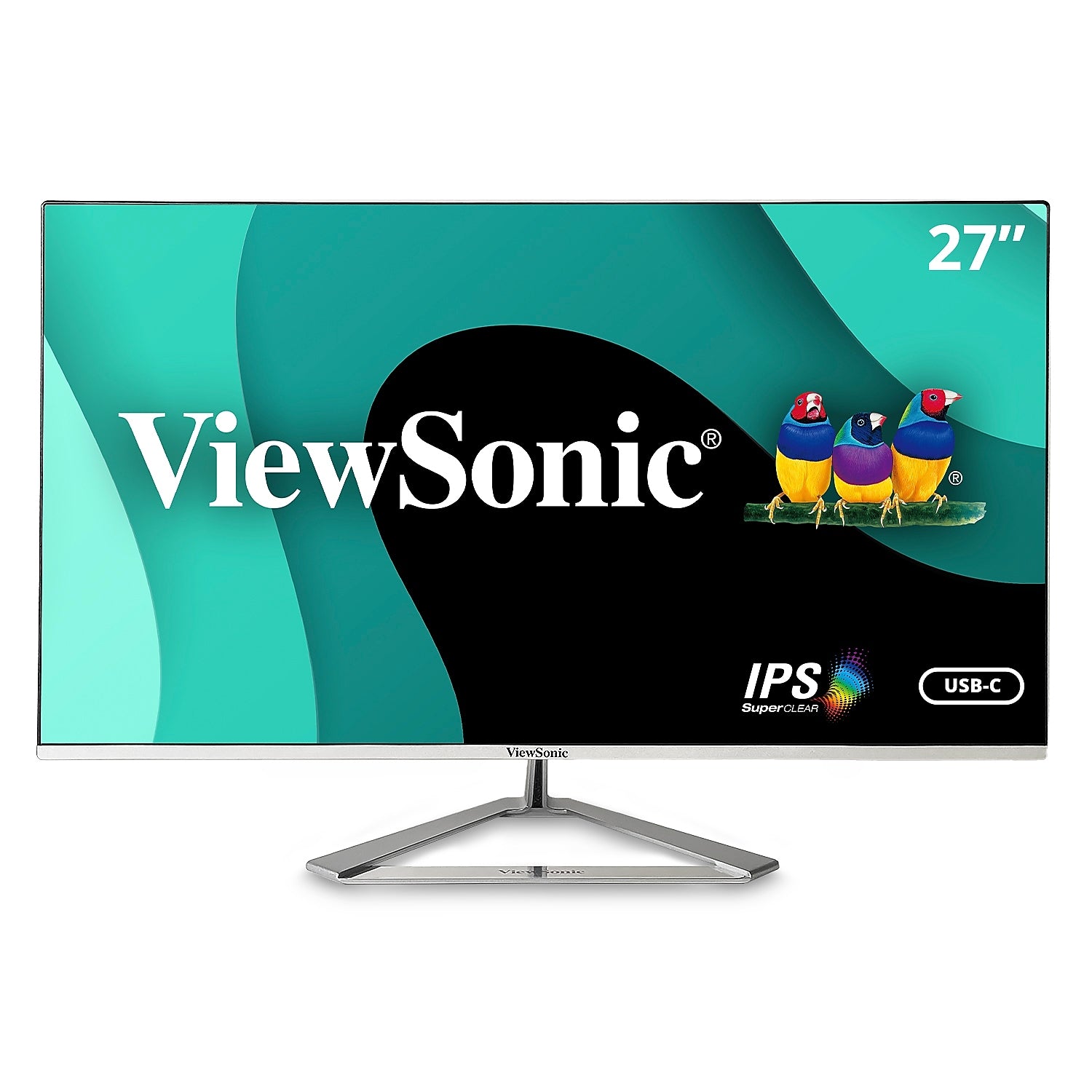 ViewSonic Thin-Bezel 27" 4K Ultra HD 60Hz LED Monitor, Silver (VX2776-4K-MHDU)