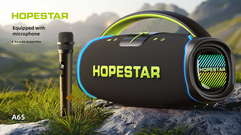Worryfree Gadgets Hopestar Wireless Bluetooth 300W Portable Speaker, Water Resistant, Black (WA65-BLK)