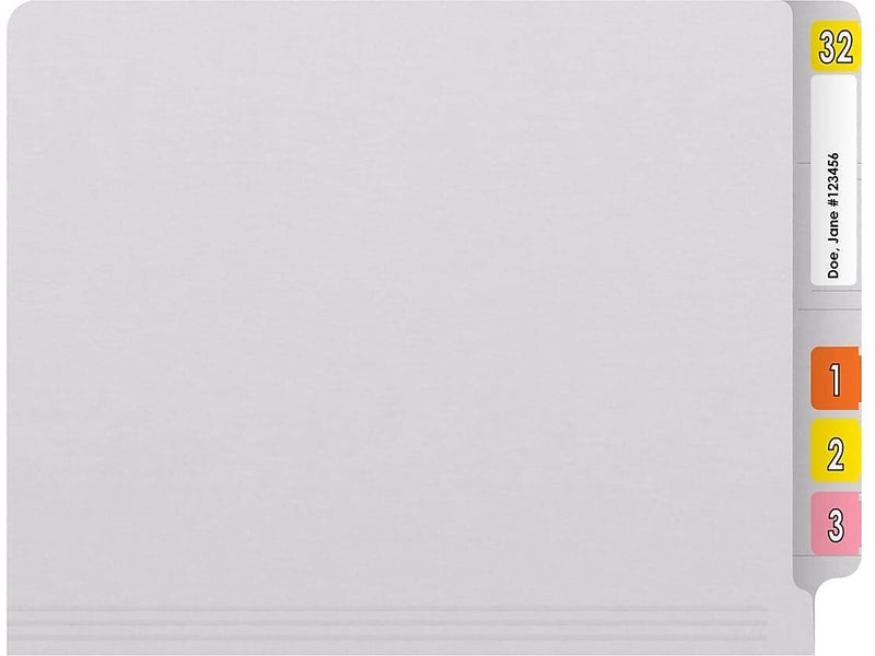 Medical Arts Press Reinforced End Tab File Folder, Straight Cut, Letter-Size, White, 250/Carton (S-01602-WHT-B)
