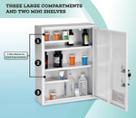 Viva Comfort Steel Medical Storage Cabinet with Dual Key Lock, 1.1 cu. ft., White (999-04-WHI)