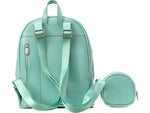 McKlein ACADIA 2-Piece Leather Backpack Set, Small, Aqua Blue (99718)