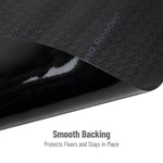 Mind Reader Hard Floor Chair Mat with Lip, 36" x 48'',Set of 2, Black (2OFFCMAT-BLK)
