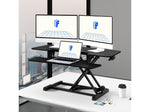 FlexiSpot M7 Series 42"W Manual Rectangular Adjustable Standing Desk Converter, Black (M7-E-42B)