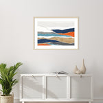 Amanti Art Orange Rolling Hills II by PI Studio Wood Framed Wall Art Print, 41" x 30" (A42675535439)