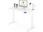 FlexiSpot E7 Pro 55"W Electric Adjustable Standing Desk, White (E7WPRO5528-W)