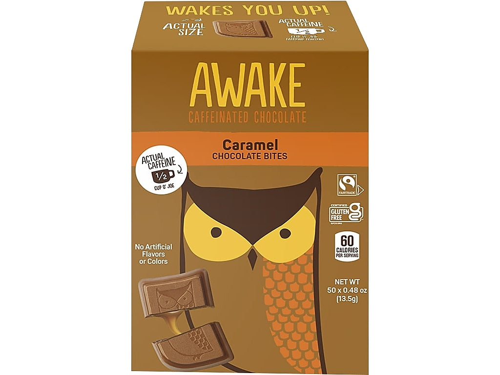 Awake Changemaker Bite Caramel Milk Chocolate, 24 oz., 50 Pieces/Box (00453U)