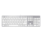 Adesso EasyTouch 730 Wired Multi-OS Scissor Switch Keyboard with Copilot AI Hotkey, White (AKB-730UW)