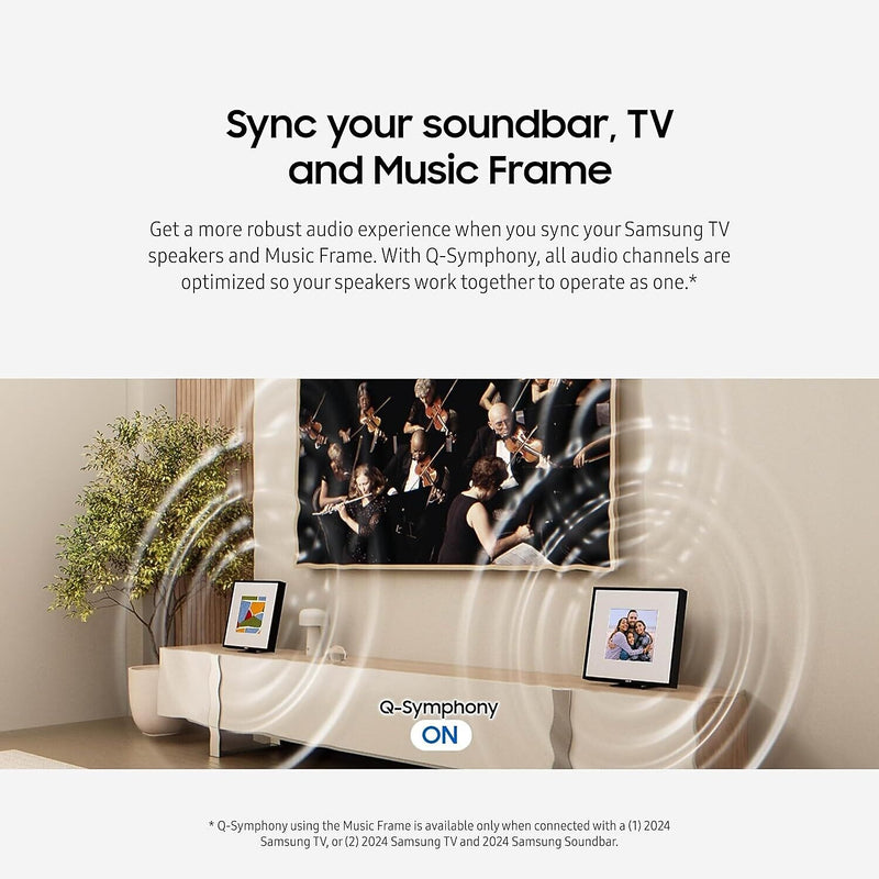 Samsung Music Frame Wireless Computer Speaker System, Black (HW-LS60D/ZA)