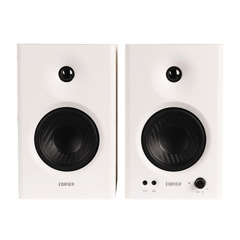 Edifier MR4 42-Watt-Continuous Powered 2.0 Studio Monitor Speaker System, White, 2-Count (4005855)