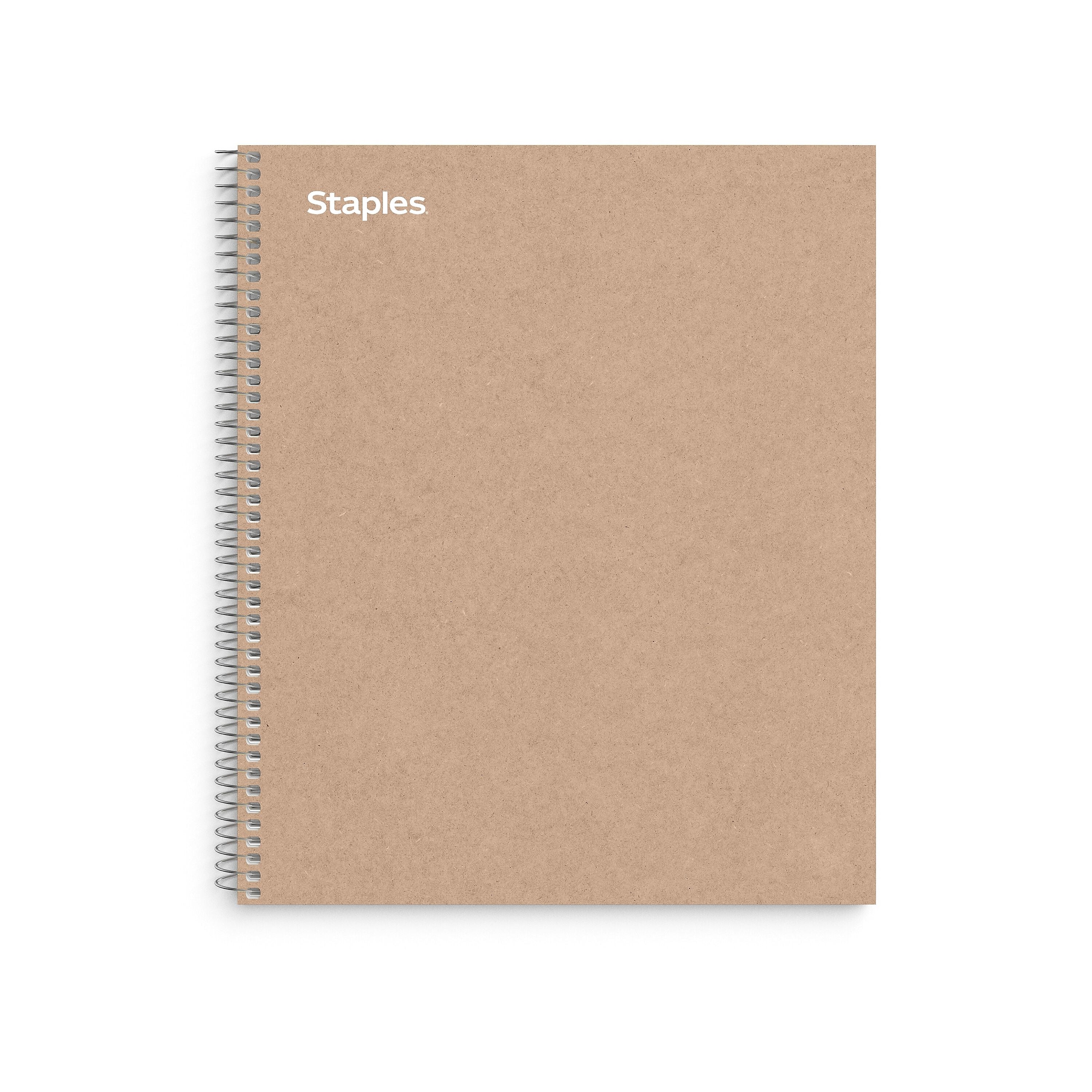 Staples Premium 1-Subject Notebook, 8.5" x 11", College Ruled, 100 Sheets, Brown (TR52121)
