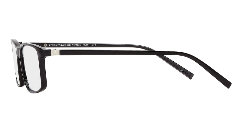 SAV Optitek Blue Light +1.25 Reading Glasses, Black (E7259)