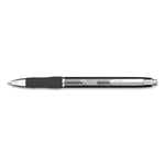 Sharpie® S-Gel™ S-Gel Premium Metal Barrel Gel Pen, Retractable, Medium 0.7 mm, Black Ink, Gun Metal Gray Barrel, Dozen