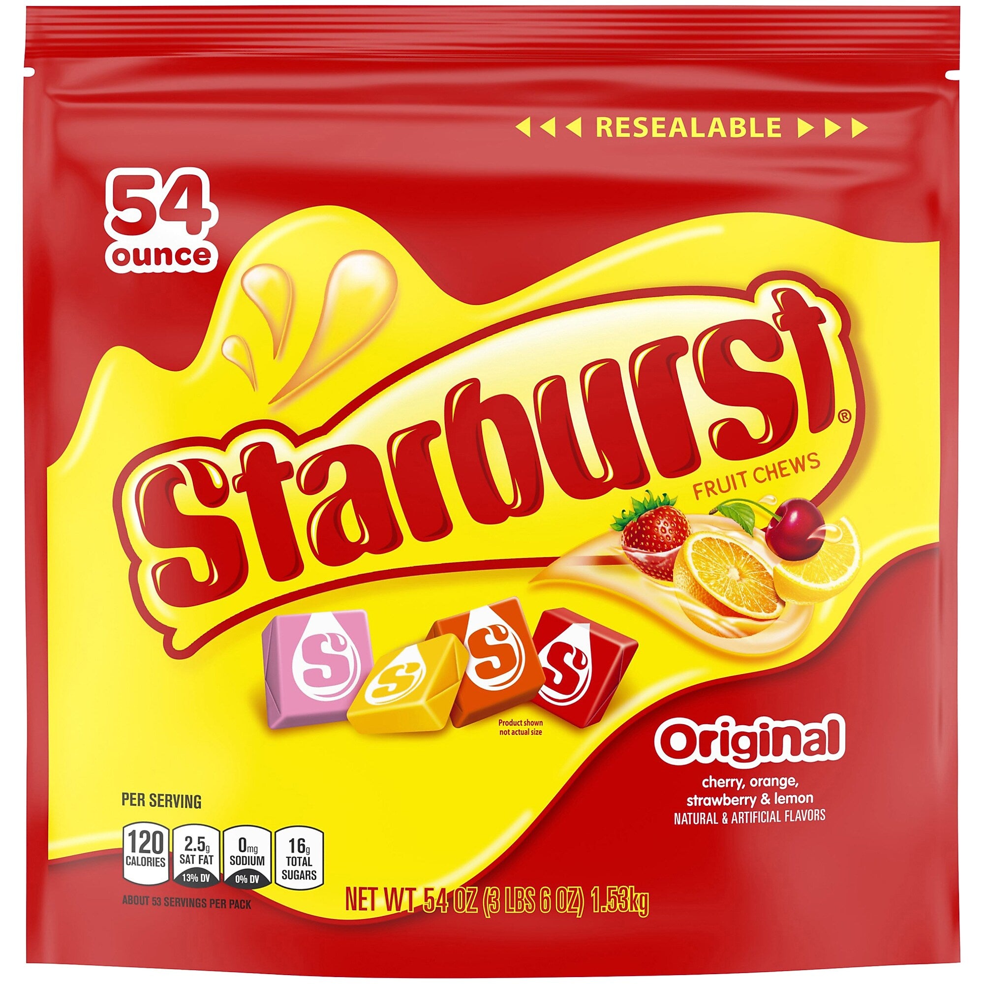 Starburst Original Fruit Chews Candy, 54 oz. (209-00102)