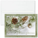 Frosted Pine Cones Holiday Card, 400/BX