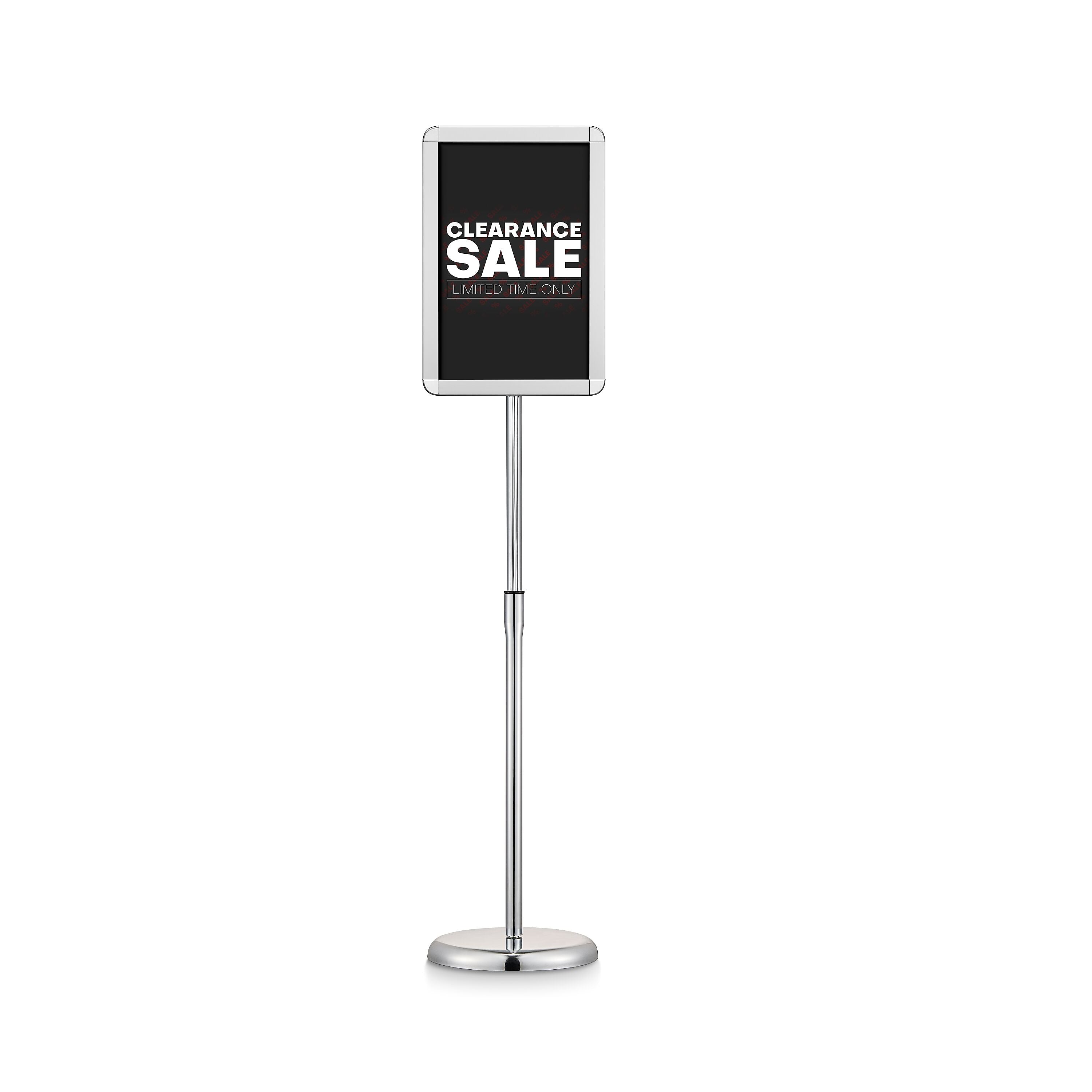 Staples Sign Holder, 11" x 17", Metallic (28068)