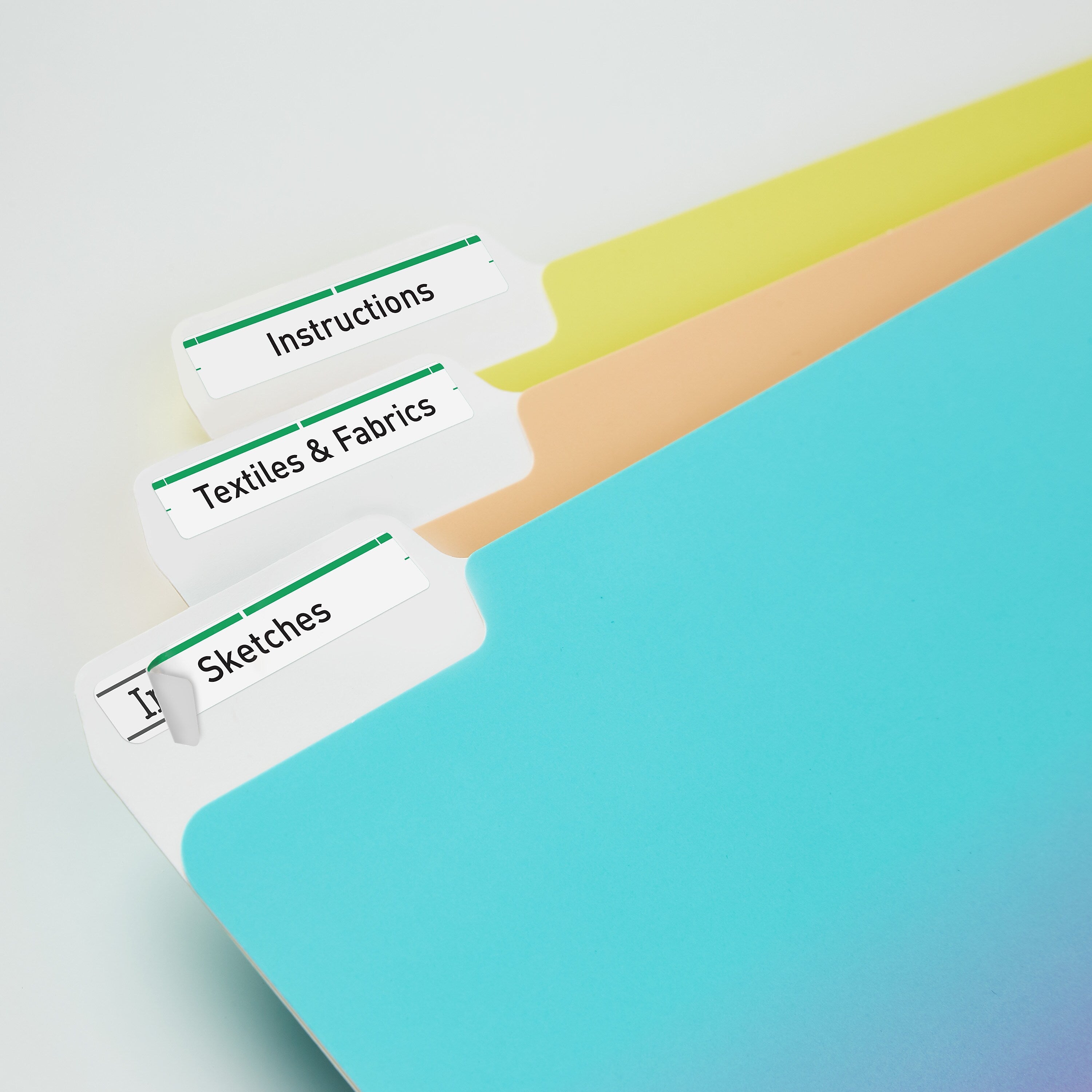 Avery TrueBlock Laser/Inkjet File Folder Labels, 2/3" x 3-7/16", White/Green, 1,500 Labels/Pack (5866)