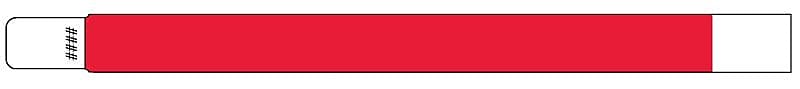 Red Adult Tyvek Wristband, 10" x 1"