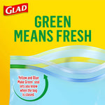 Glad Zipper Freezer Bags, Gallon, 15 Bags/Box (57034)