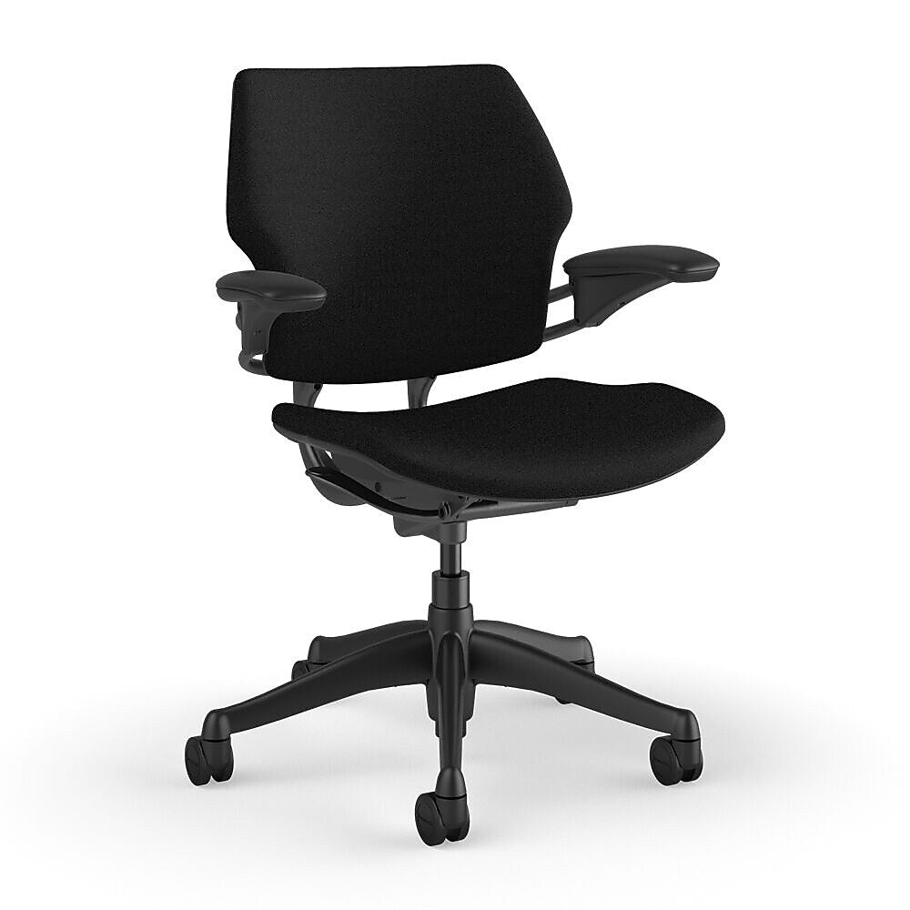 Humanscale Freedom Ergonomic Fabric Swivel Task Chair, Black (F111GFT10XFSHNSC)