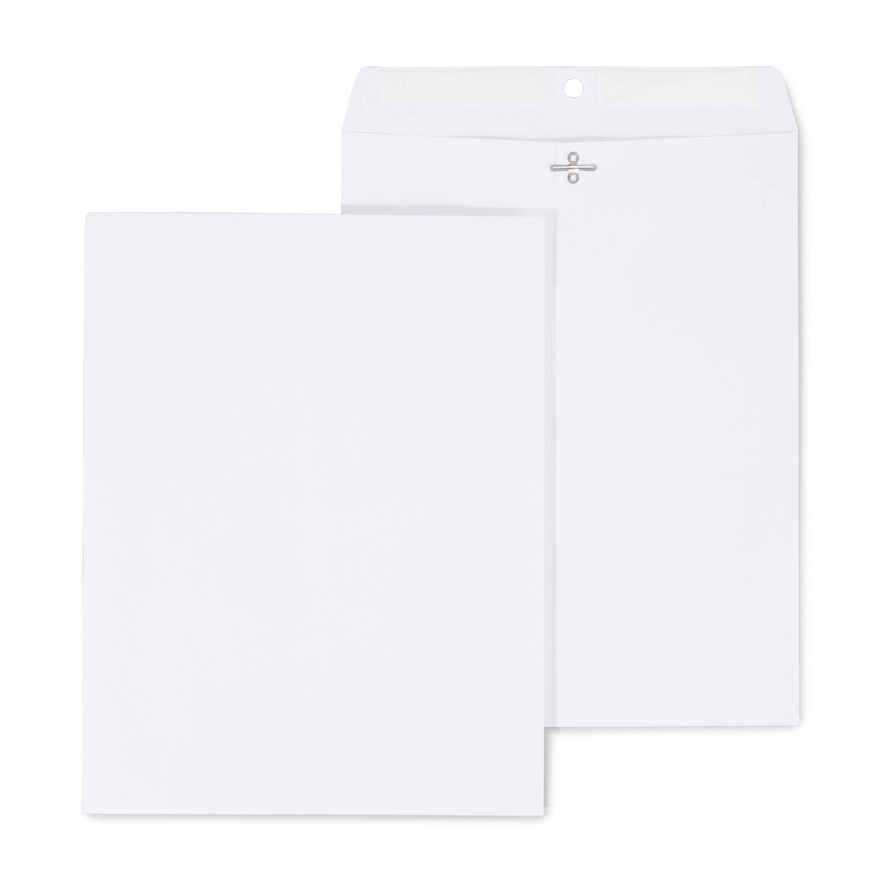 Staples Clasp & Gummed Catalog Envelopes, 10"L x 13"H, Bright White, 100/Box (570231N)