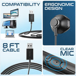 Delton 10E Stereo USB In-Ear Computer Headset with Microphone, Black (DWH10E)